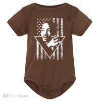 Martin Luther King Jr Distressed USA Flag Baby Bodysuit thumb 0