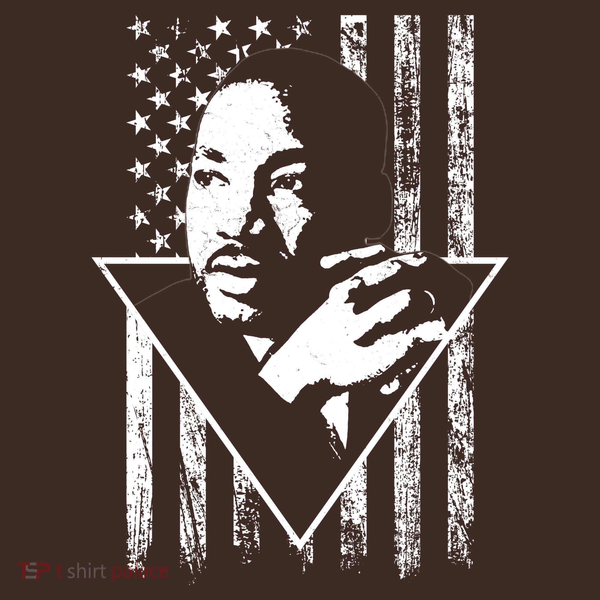 Martin Luther King Jr Distressed USA Flag Baby Bodysuit