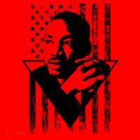 Martin Luther King Jr Distressed USA Flag Santa Hat thumb 1