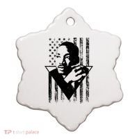 Martin Luther King Jr Distressed USA Flag Ceramic Ornament thumb 0
