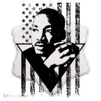Martin Luther King Jr Distressed USA Flag Ceramic Ornament thumb 2