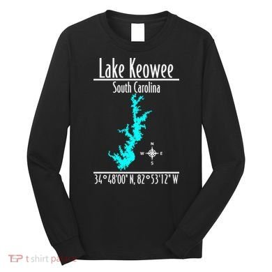 Modern Lake Keowee South Carolina Long Sleeve Shirt
