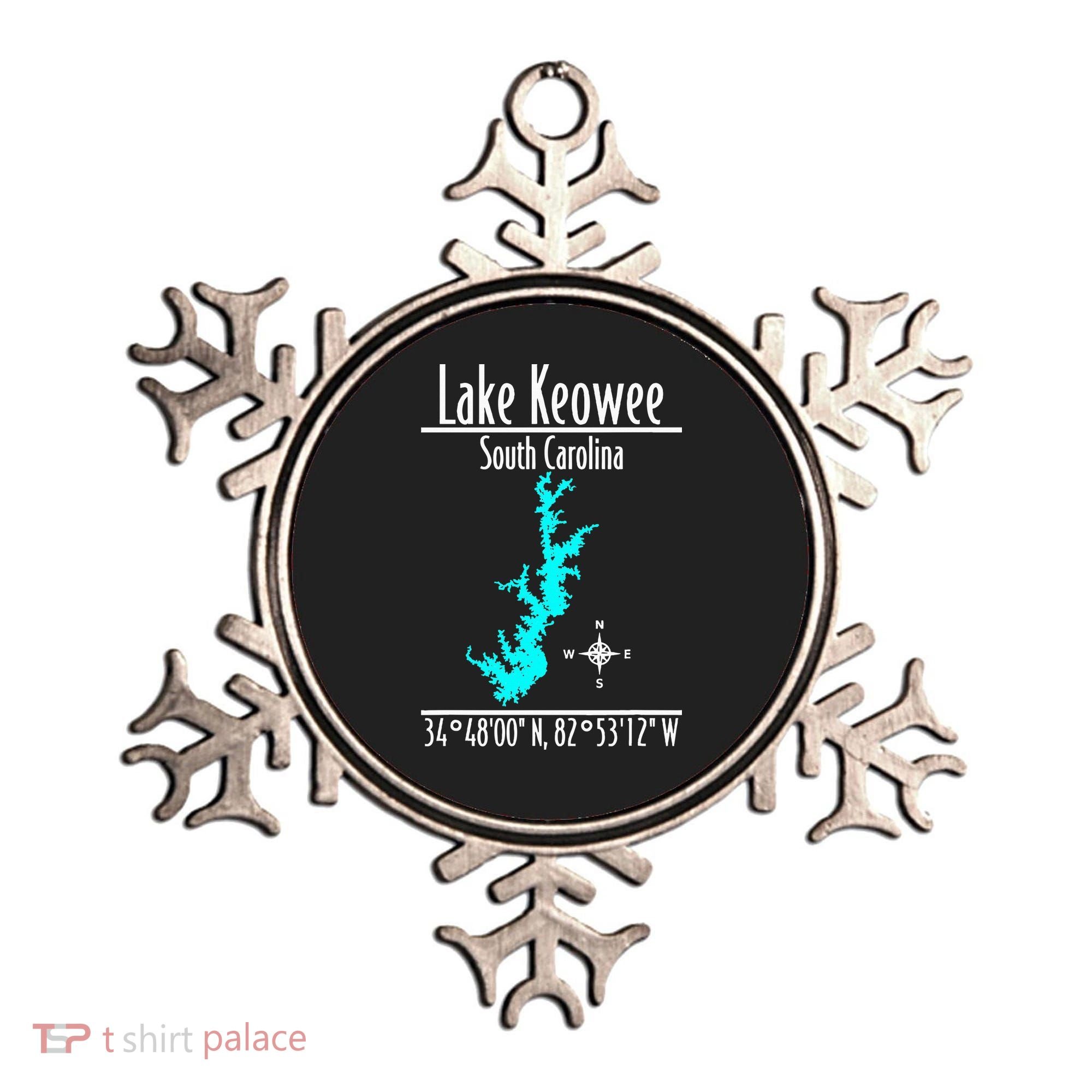 Modern Lake Keowee South Carolina Ornament
