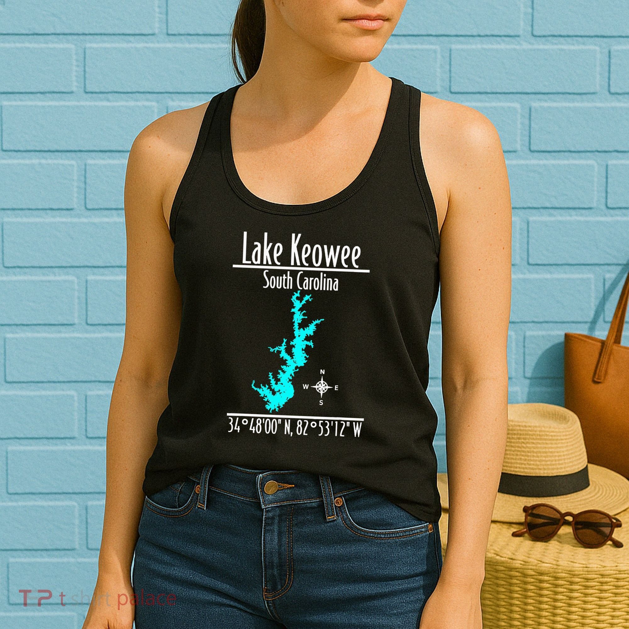 Modern Lake Keowee South Carolina Women's Tank Top
