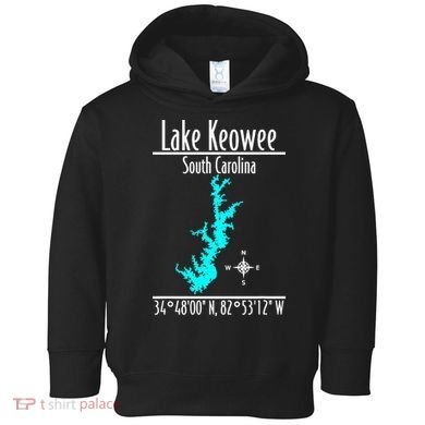 Modern Lake Keowee South Carolina Toddler Hoodie