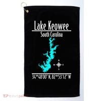 Modern Lake Keowee South Carolina Golf Towel thumb 0