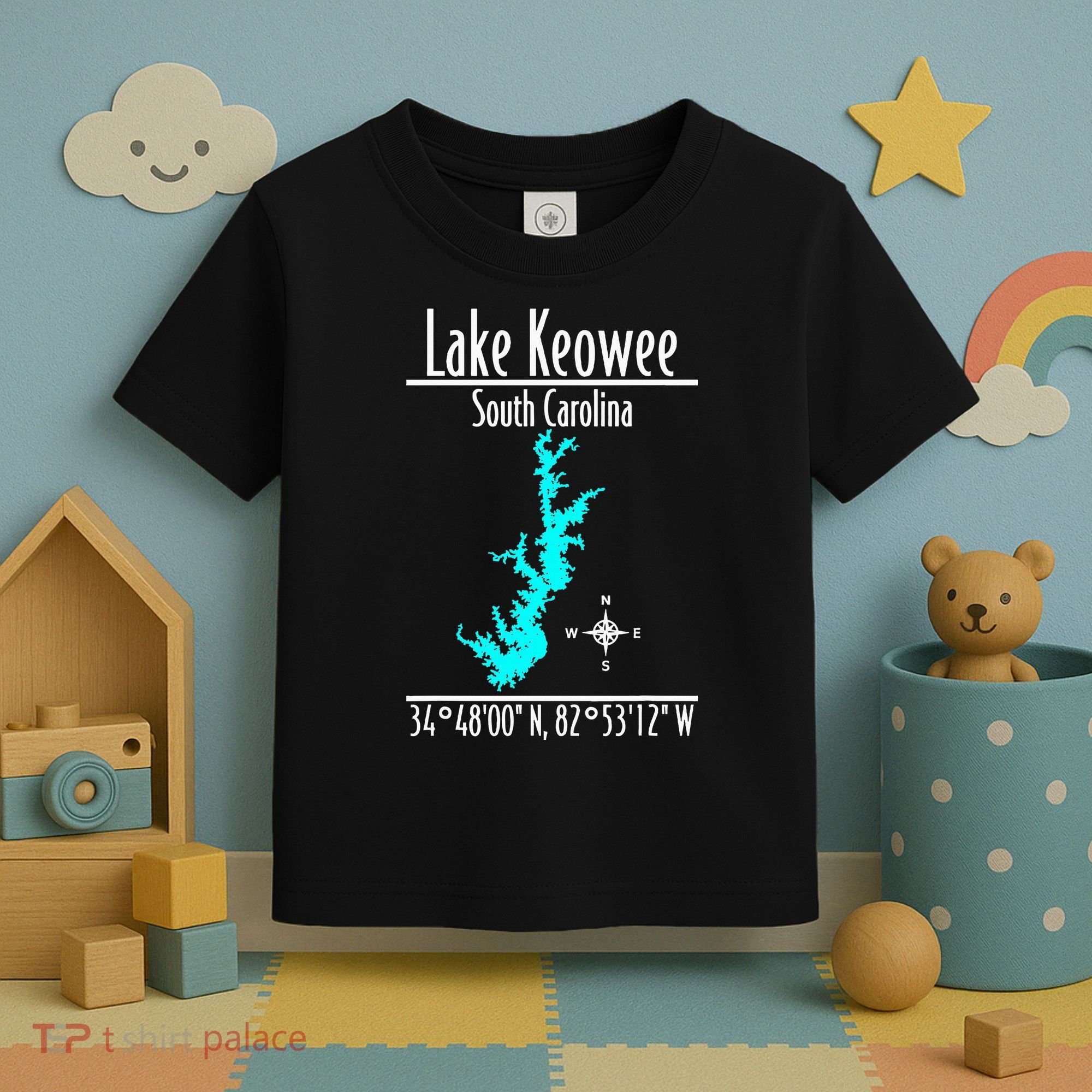 Modern Lake Keowee South Carolina Toddler T-Shirt