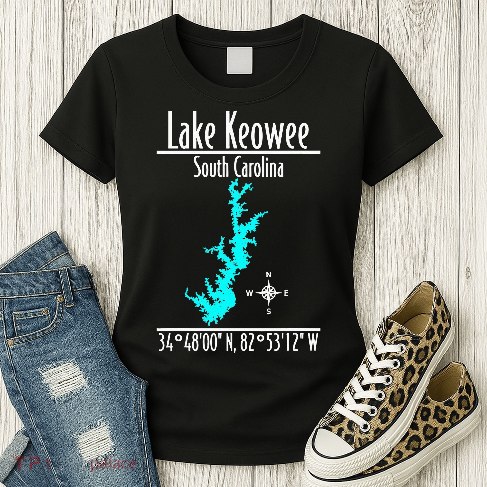 Modern Lake Keowee South Carolina Women's T-Shirt