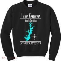Modern Lake Keowee South Carolina Kids Sweatshirt thumb 0