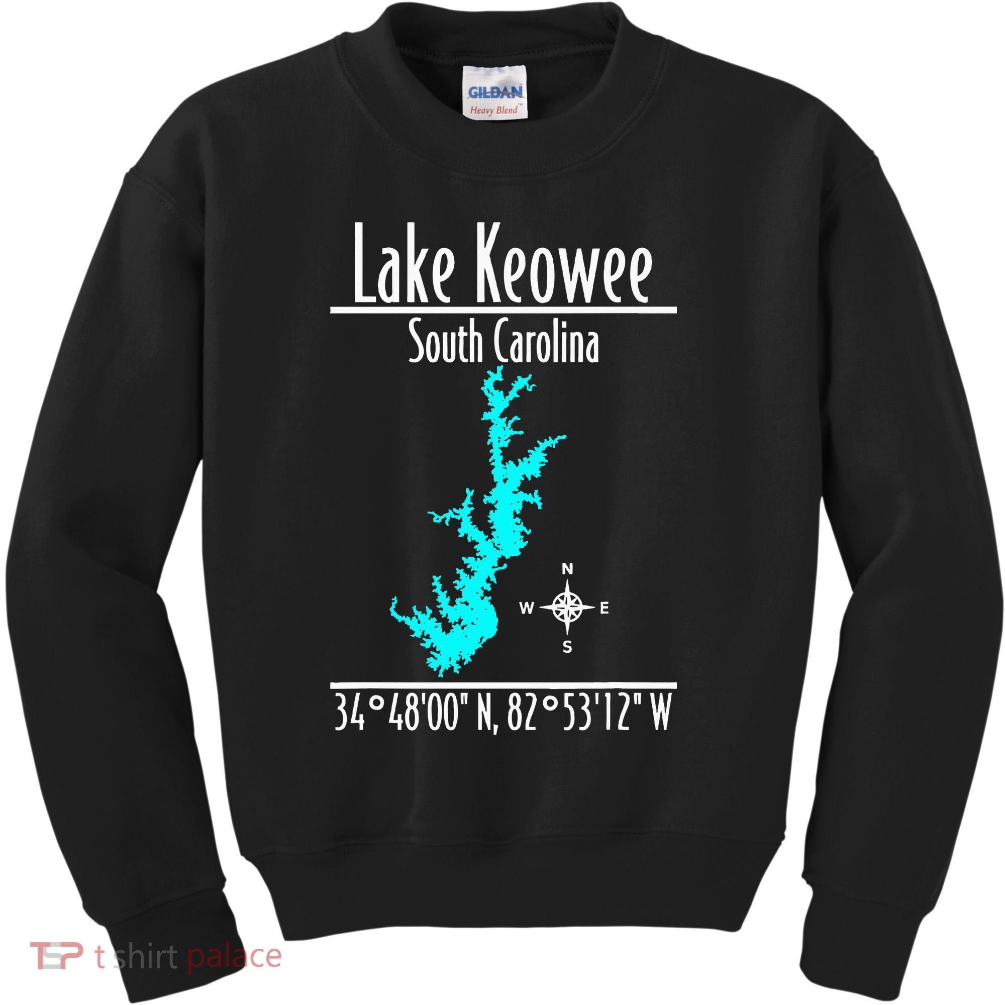 Modern Lake Keowee South Carolina Kids Sweatshirt