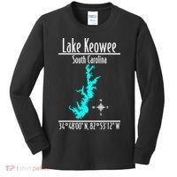 Modern Lake Keowee South Carolina Kids Long Sleeve Shirt thumb 0
