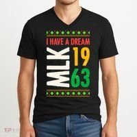 Martin Luther King Day Black History Mlk Day I Have A Dream V-Neck T-Shirt thumb 2