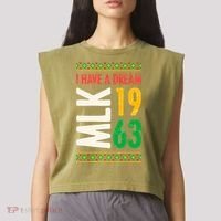Martin Luther King Day Black History Mlk Day I Have A Dream Garment-Dyed Women's Muscle Tee thumb 2