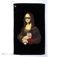 Mona Lisa Kebab Golf Towel thumb 0