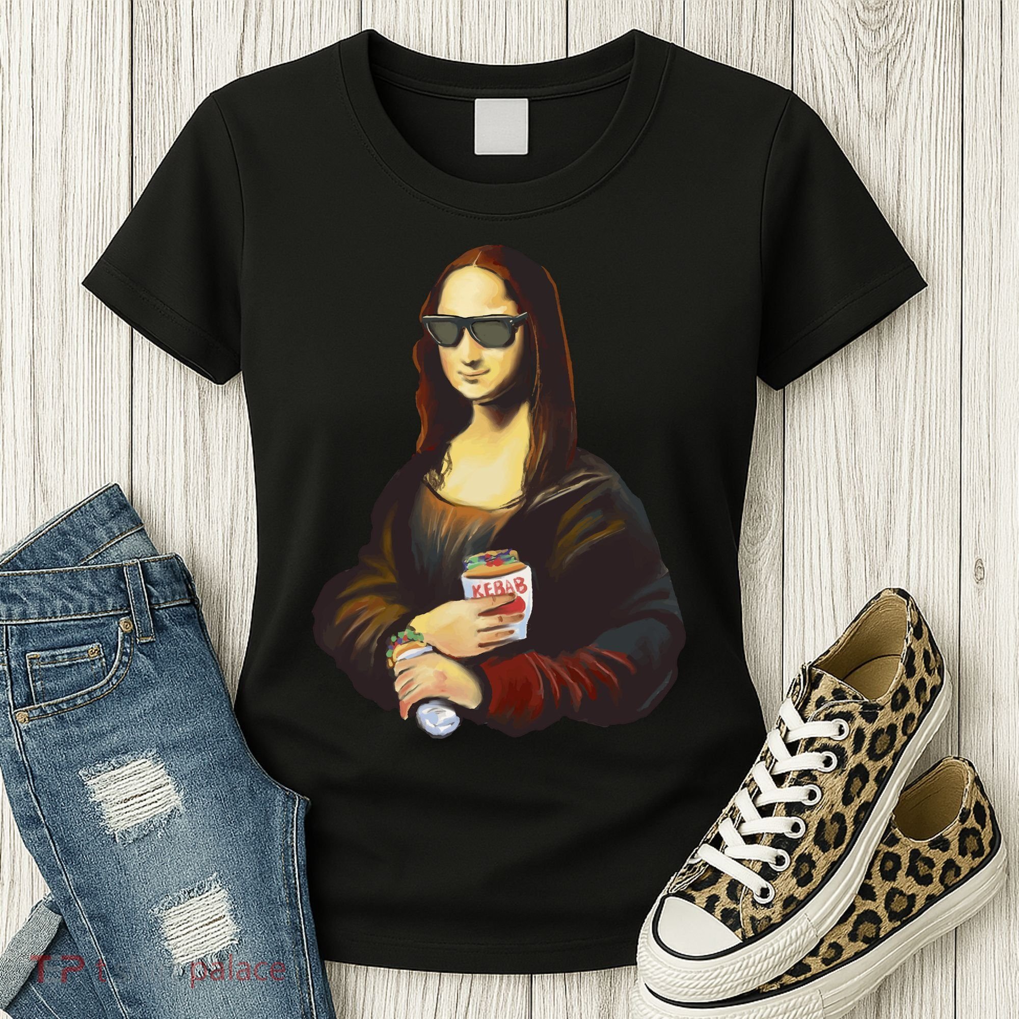 Mona Lisa Kebab Women's T-Shirt