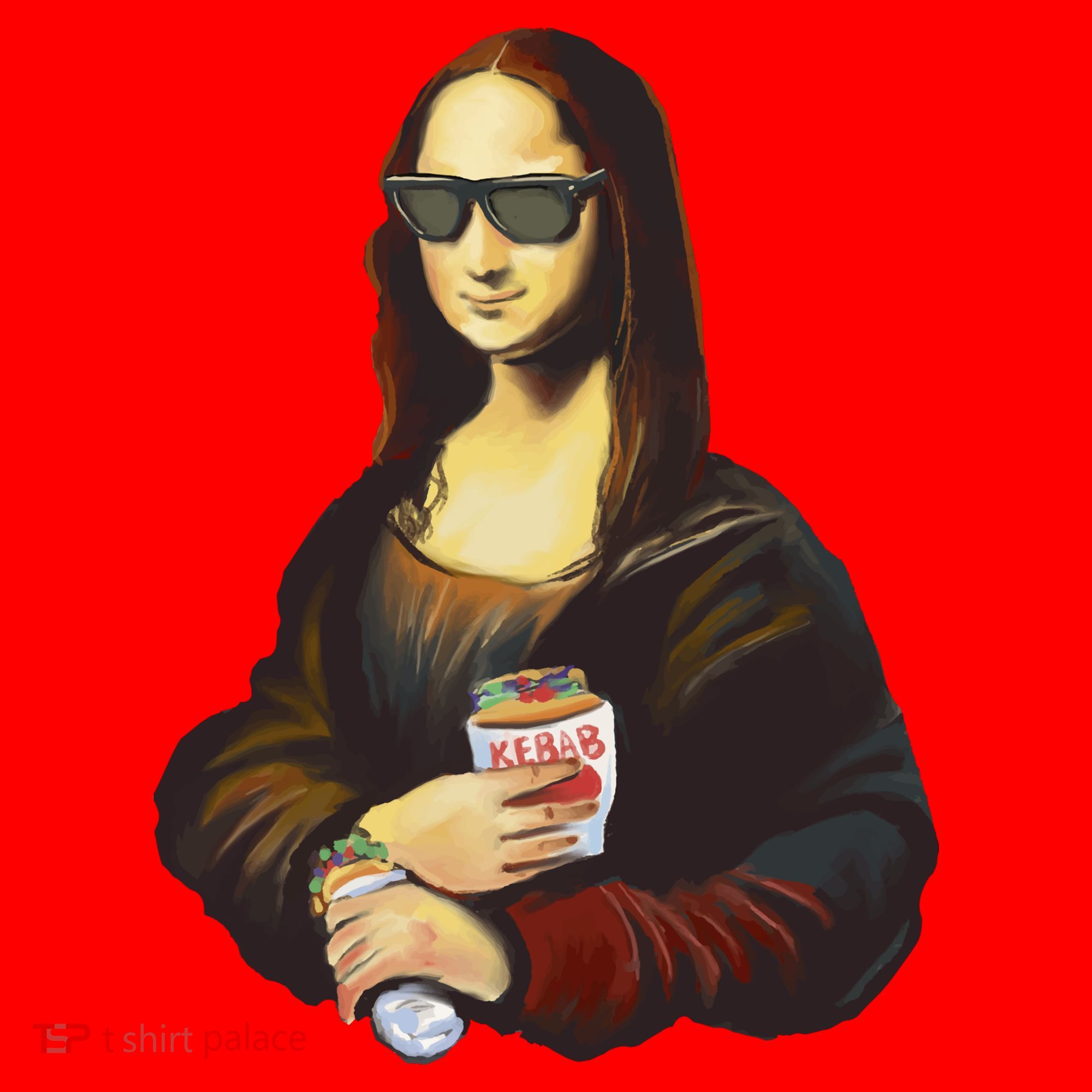 Mona Lisa Kebab Santa Hat