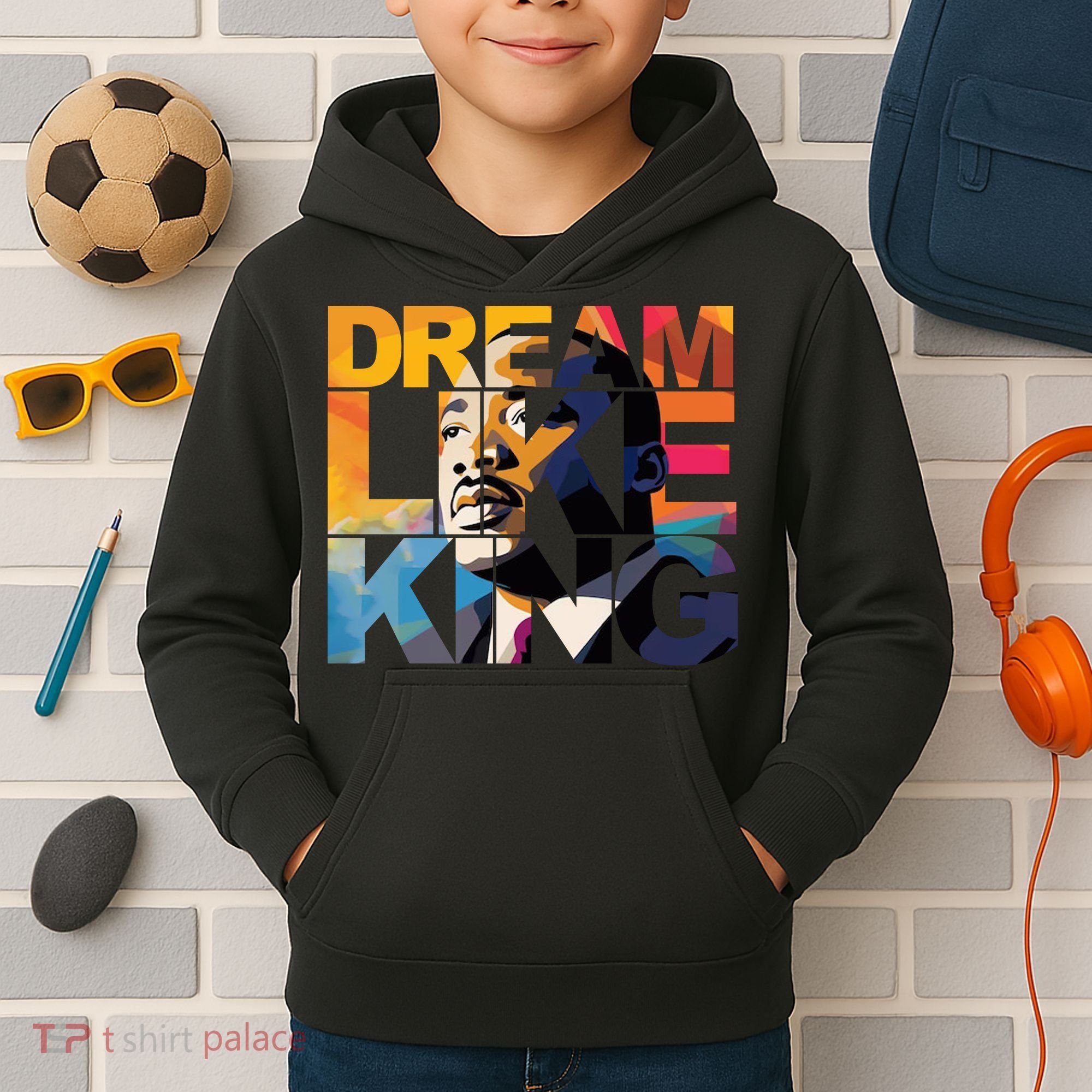 Martin Luther King Day Black History Month I Have A Dream Kids Hoodie
