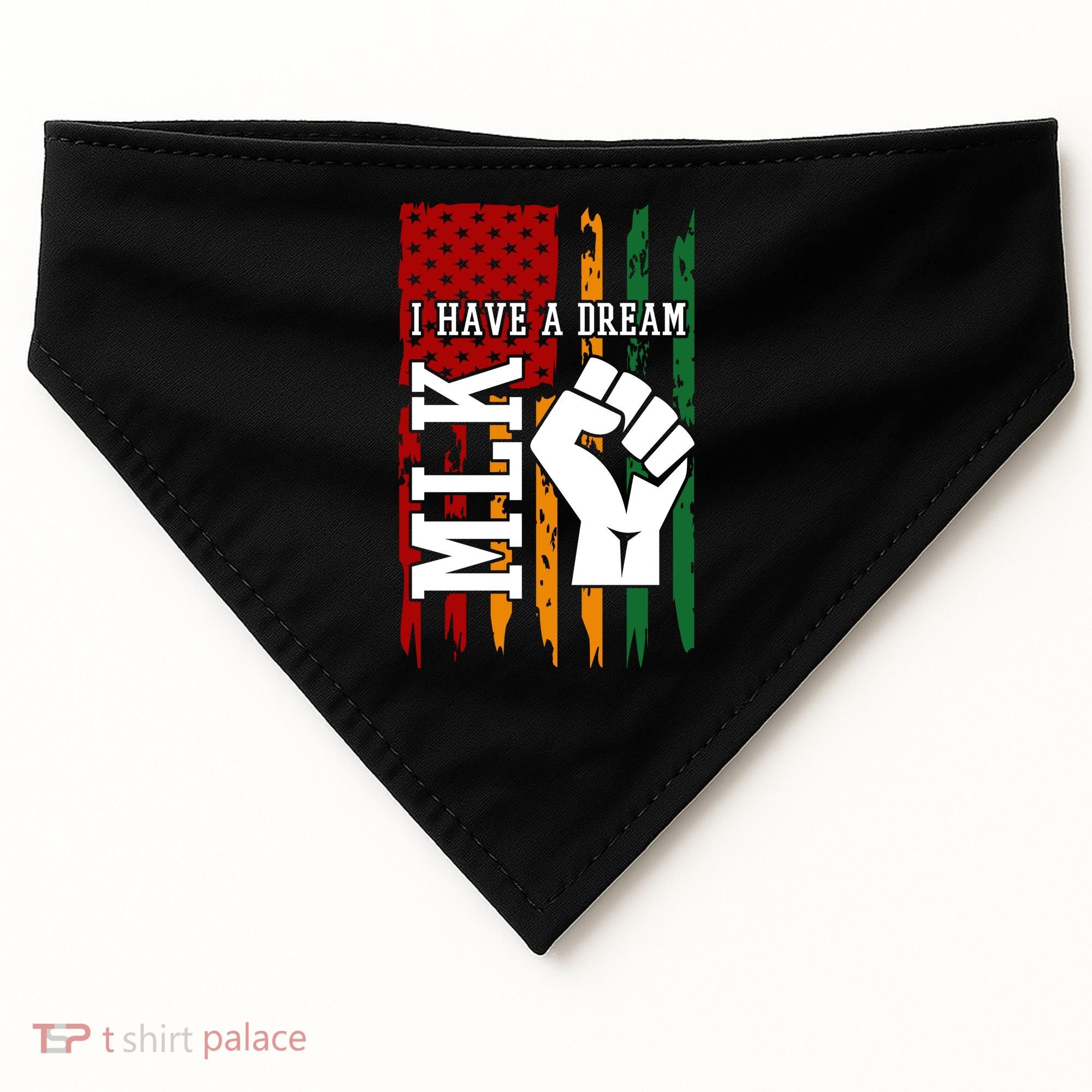 Martin Luther King Jr. Day Mlk American Flag USA-Made Doggie Bandana