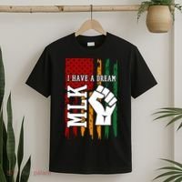 Martin Luther King Jr. Day Mlk American Flag T-Shirt thumb 2