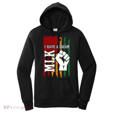 Martin Luther King Jr. Day Mlk American Flag Women's Hoodie