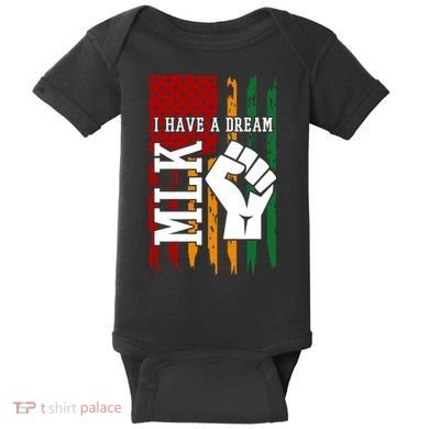 Martin Luther King Jr. Day Mlk American Flag Baby Bodysuit