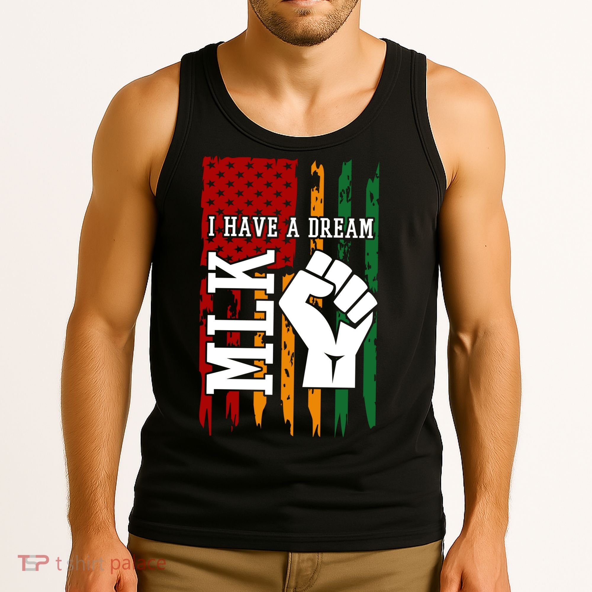 Martin Luther King Jr. Day Mlk American Flag Tank Top