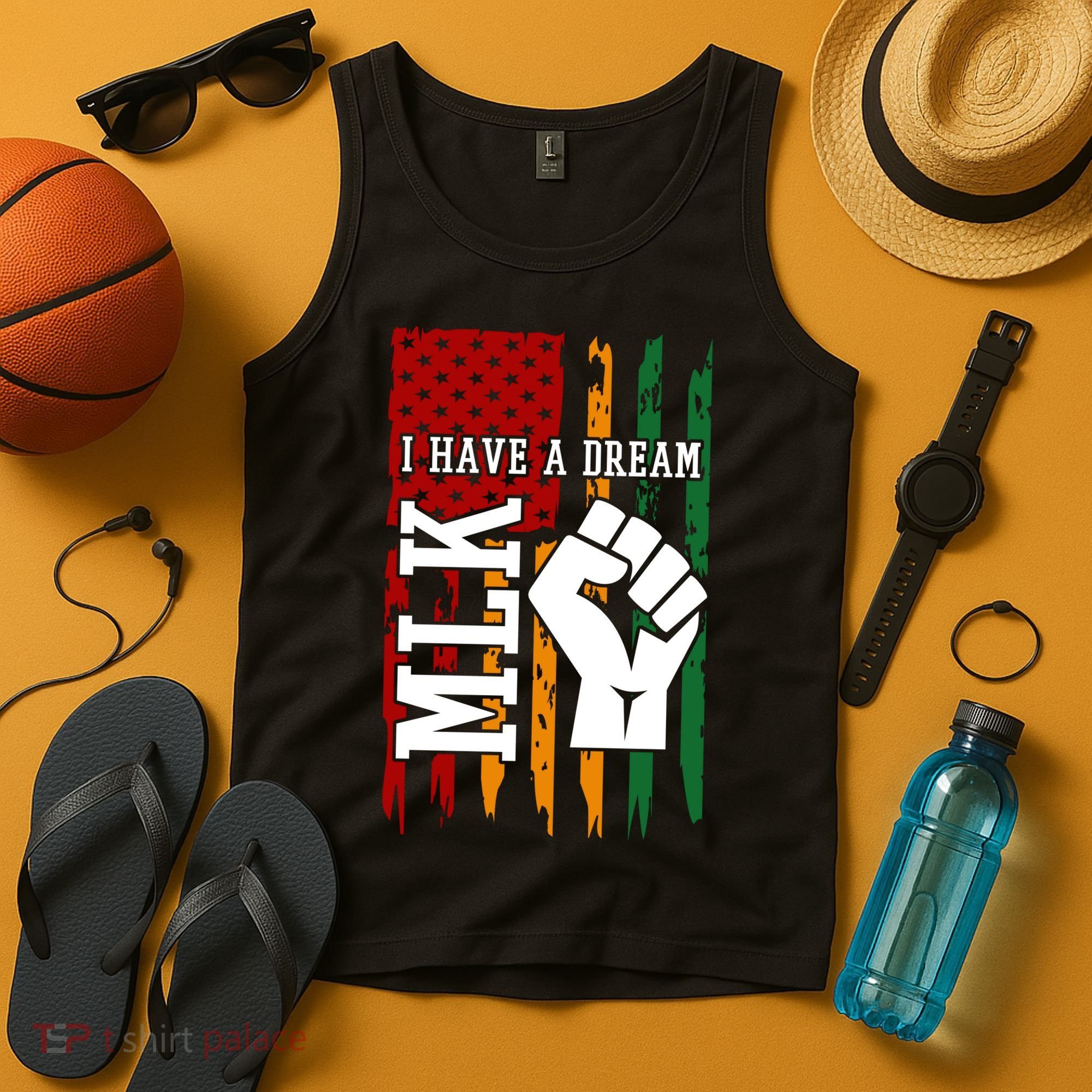 Martin Luther King Jr. Day Mlk American Flag Tank Top