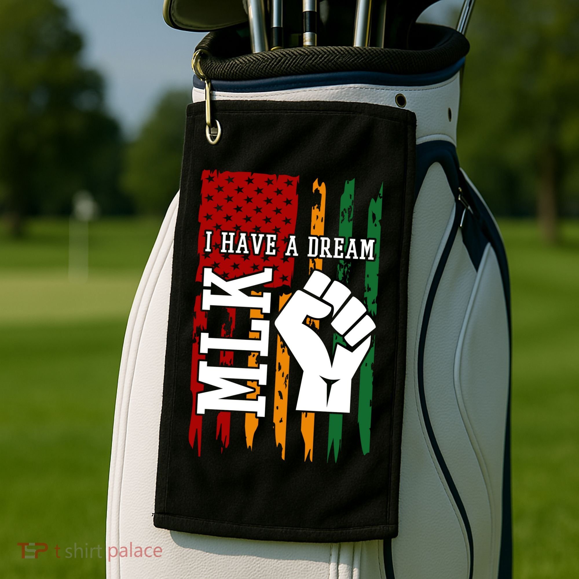 Martin Luther King Jr. Day Mlk American Flag Golf Towel
