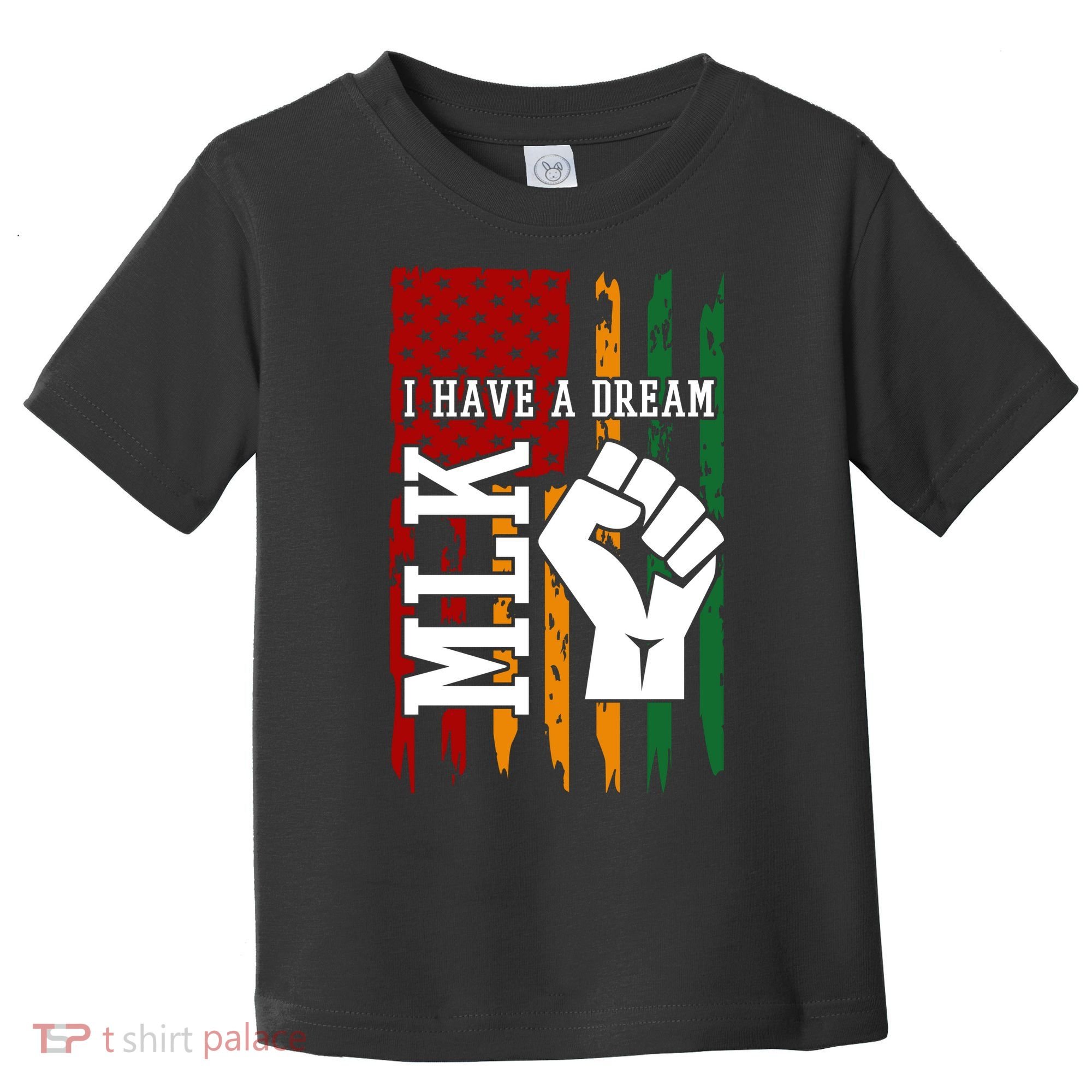 Martin Luther King Jr. Day Mlk American Flag Toddler T-Shirt