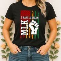 Martin Luther King Jr. Day Mlk American Flag Women's T-Shirt thumb 2