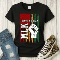 Martin Luther King Jr. Day Mlk American Flag Women's T-Shirt thumb 3
