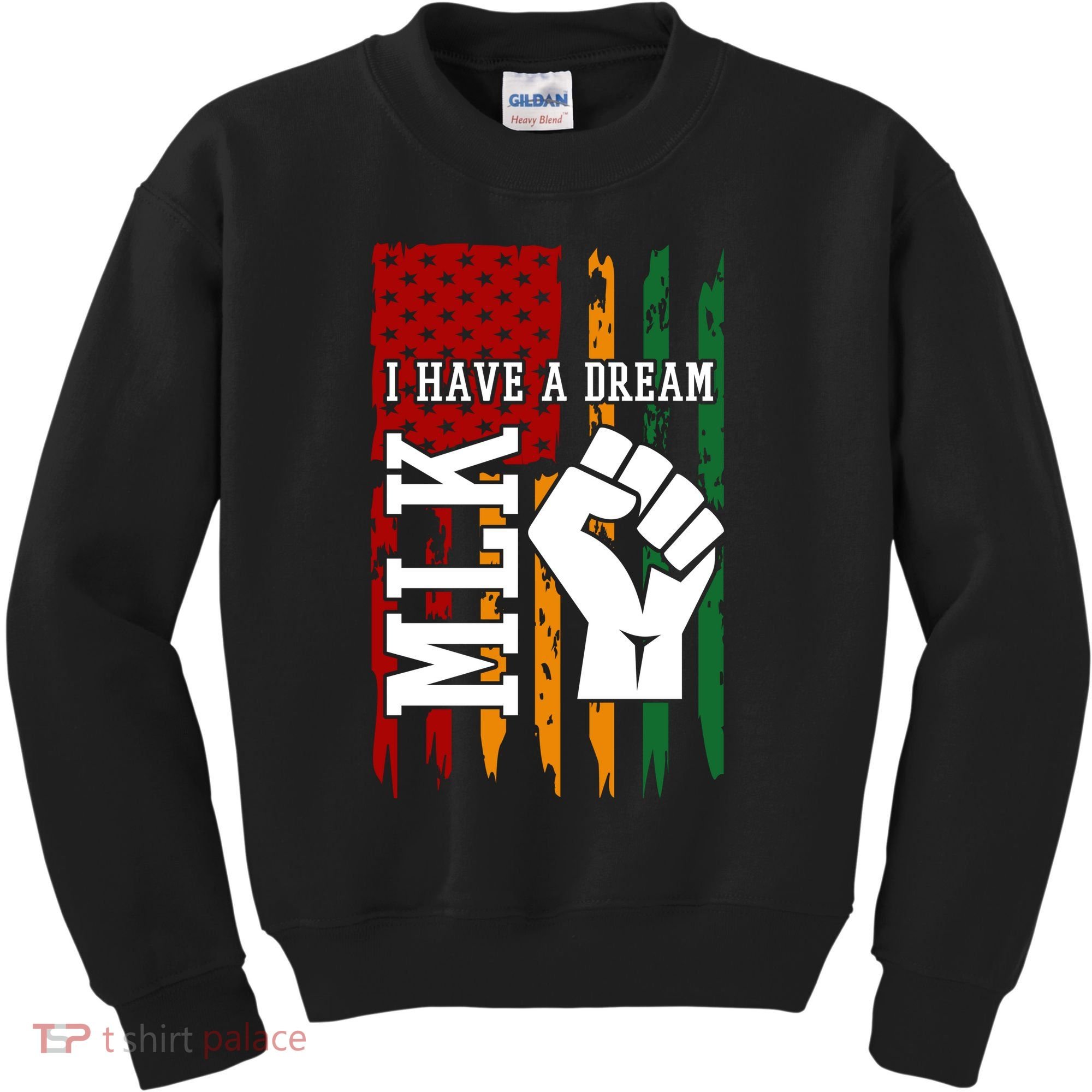 Martin Luther King Jr. Day Mlk American Flag Kids Sweatshirt