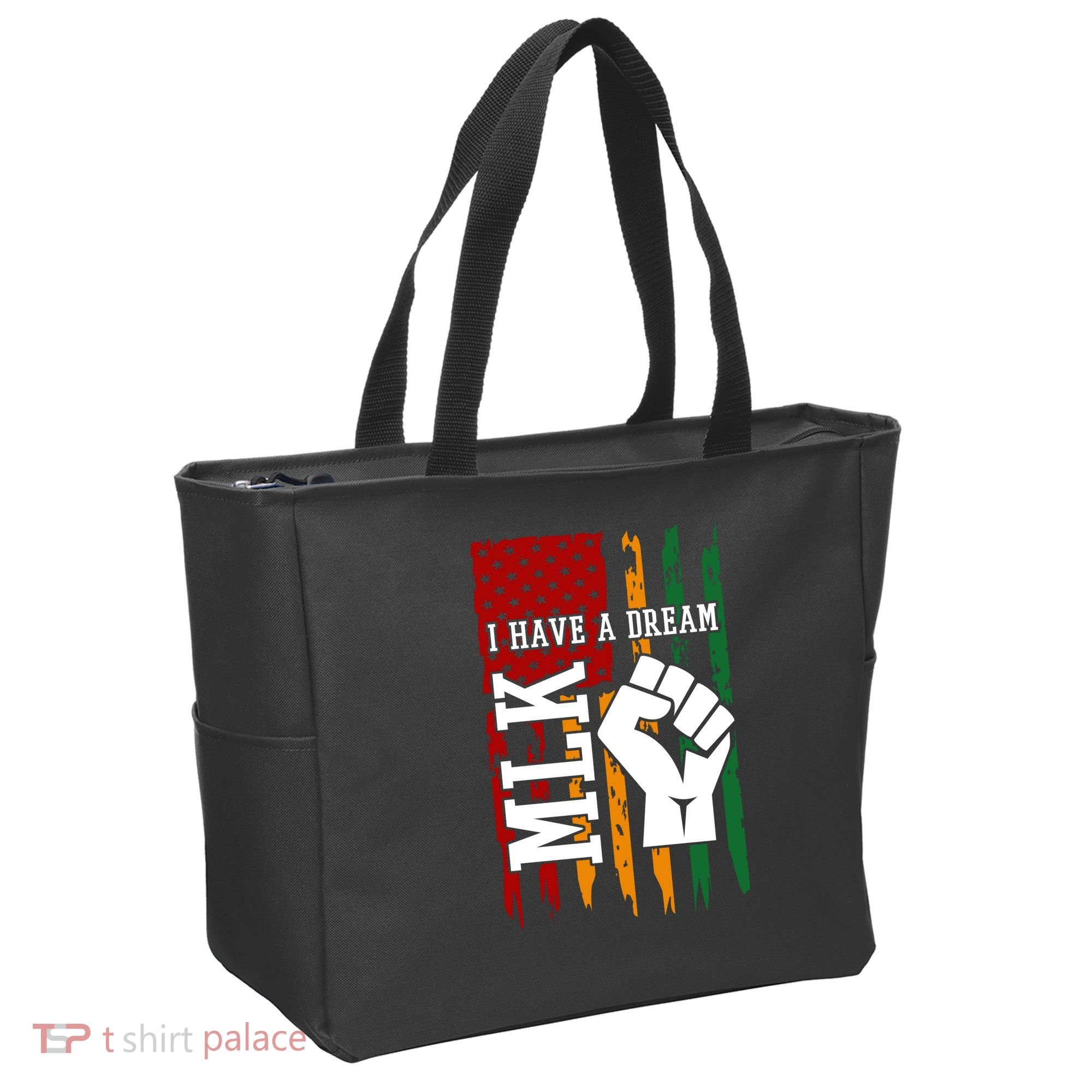 Martin Luther King Jr. Day Mlk American Flag Tote Bag