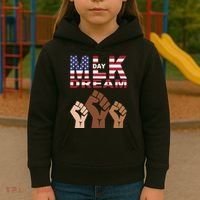 Martin Luther King Jr. Day Dream Mlk Black History Kids Hoodie thumb 3