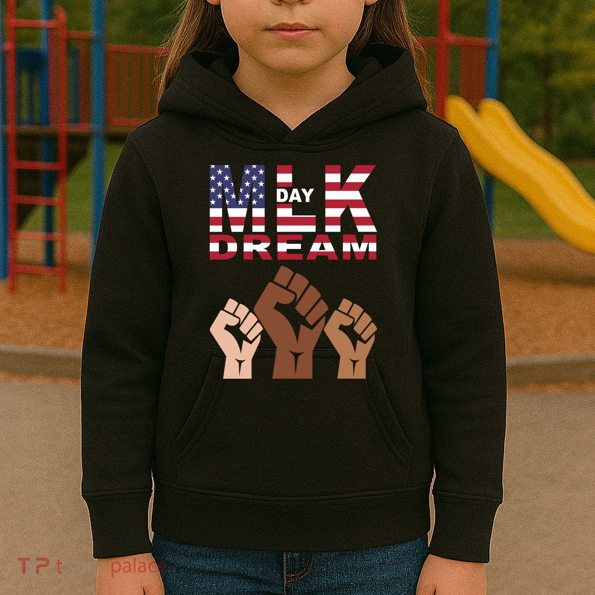 Martin Luther King Jr. Day Dream Mlk Black History Kids Hoodie