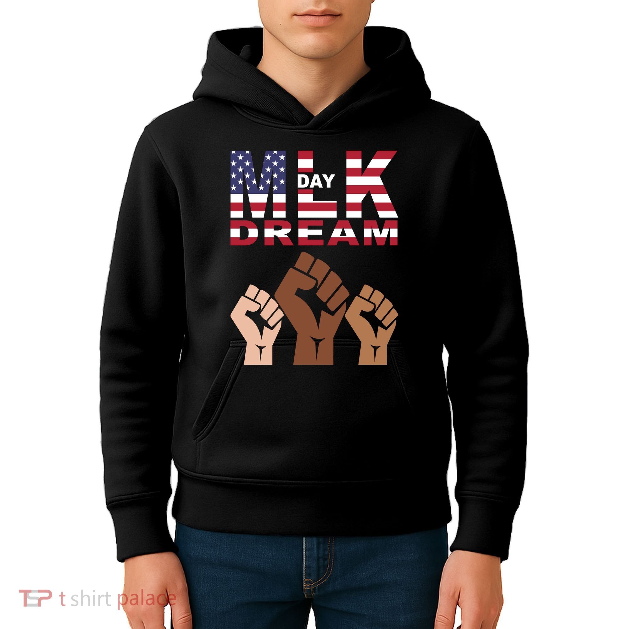 Martin Luther King Jr. Day Dream Mlk Black History Kids Hoodie