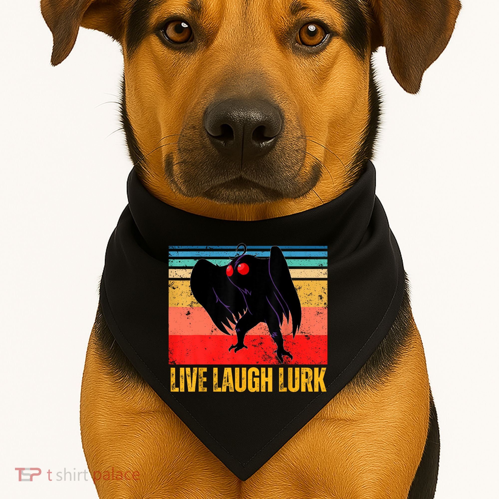Mothman Live Laugh Lurk USA-Made Doggie Bandana