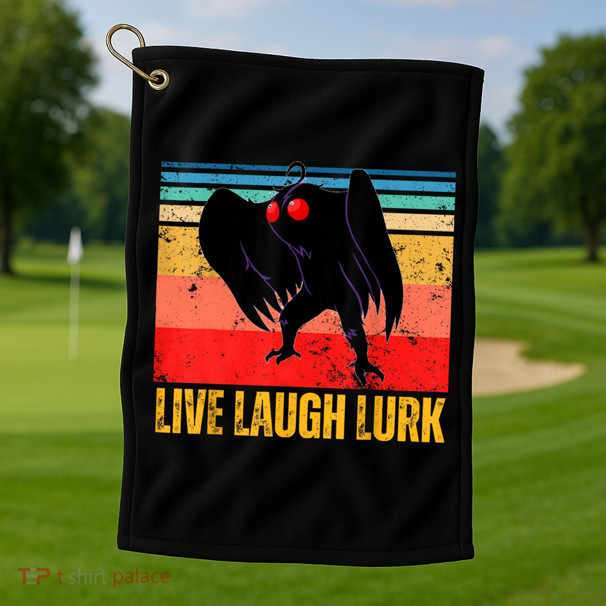 Mothman Live Laugh Lurk Golf Towel