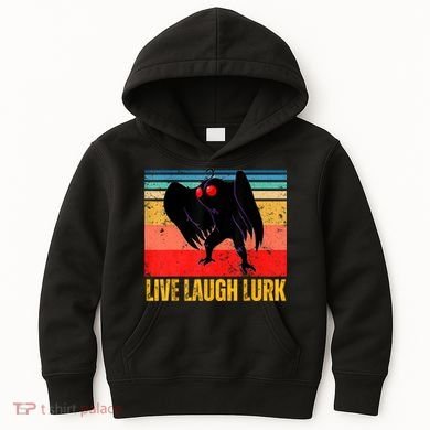 Mothman Live Laugh Lurk Kids Hoodie