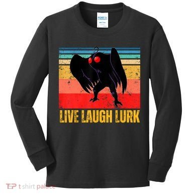 Mothman Live Laugh Lurk Kids Long Sleeve Shirt