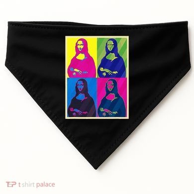 Mona Lisa Leonardo Da Vinci Pop Art Graphic USA-Made Doggie Bandana