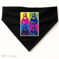 Mona Lisa Leonardo Da Vinci Pop Art Graphic USA-Made Doggie Bandana thumb 0