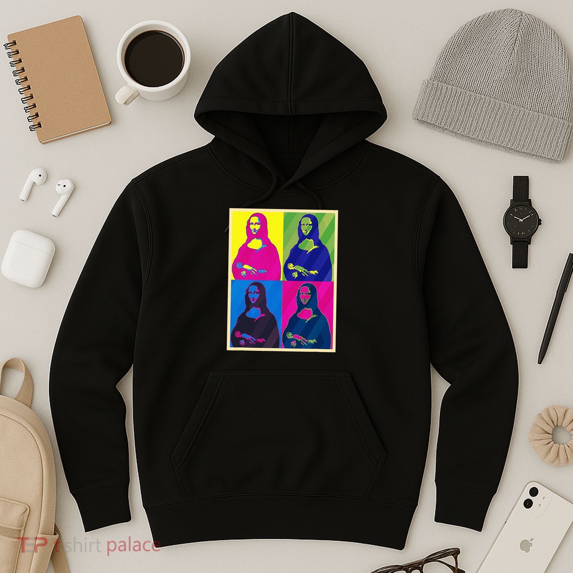 Mona Lisa Leonardo Da Vinci Pop Art Graphic Hoodie