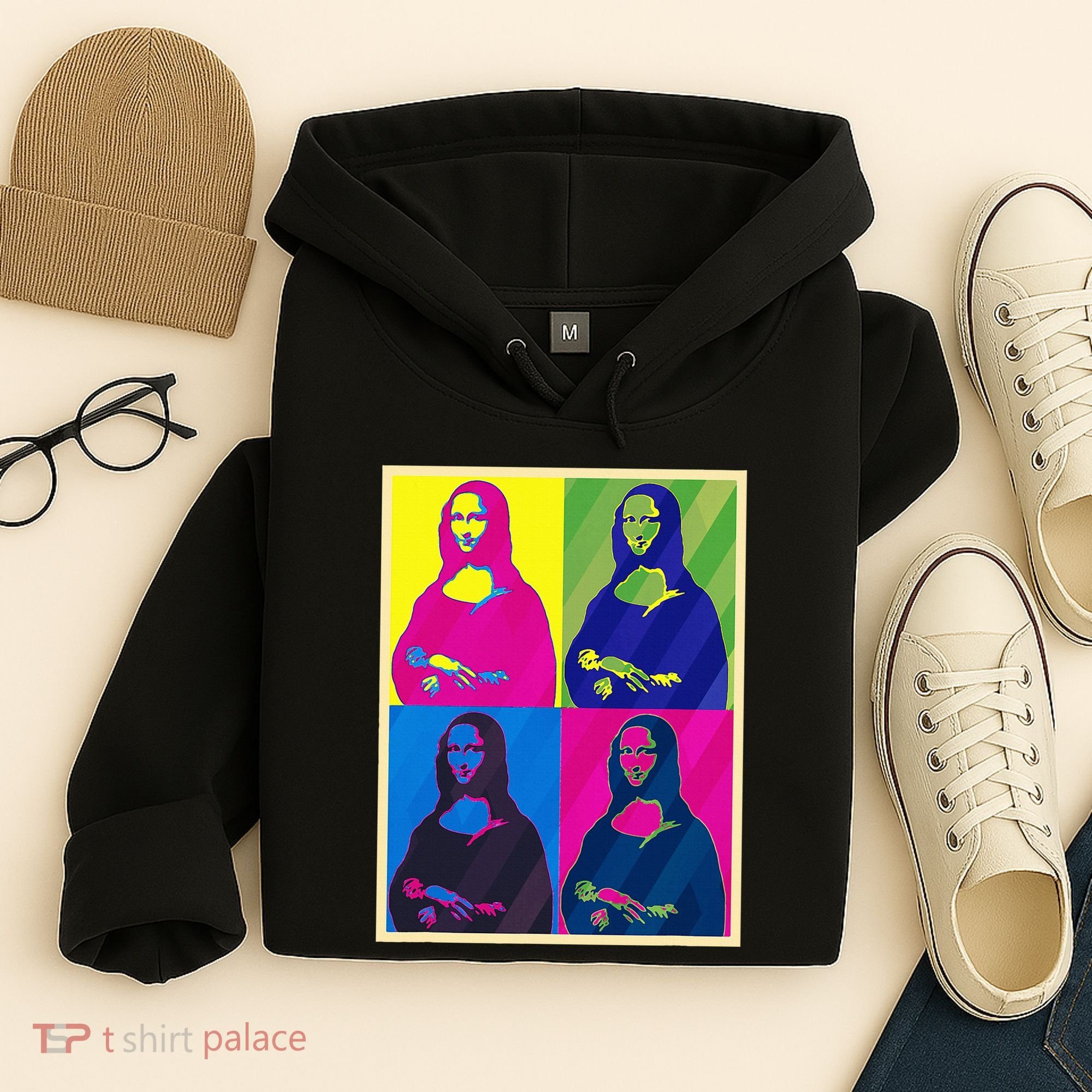 Mona Lisa Leonardo Da Vinci Pop Art Graphic Hoodie