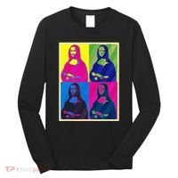Mona Lisa Leonardo Da Vinci Pop Art Graphic Long Sleeve Shirt thumb 0