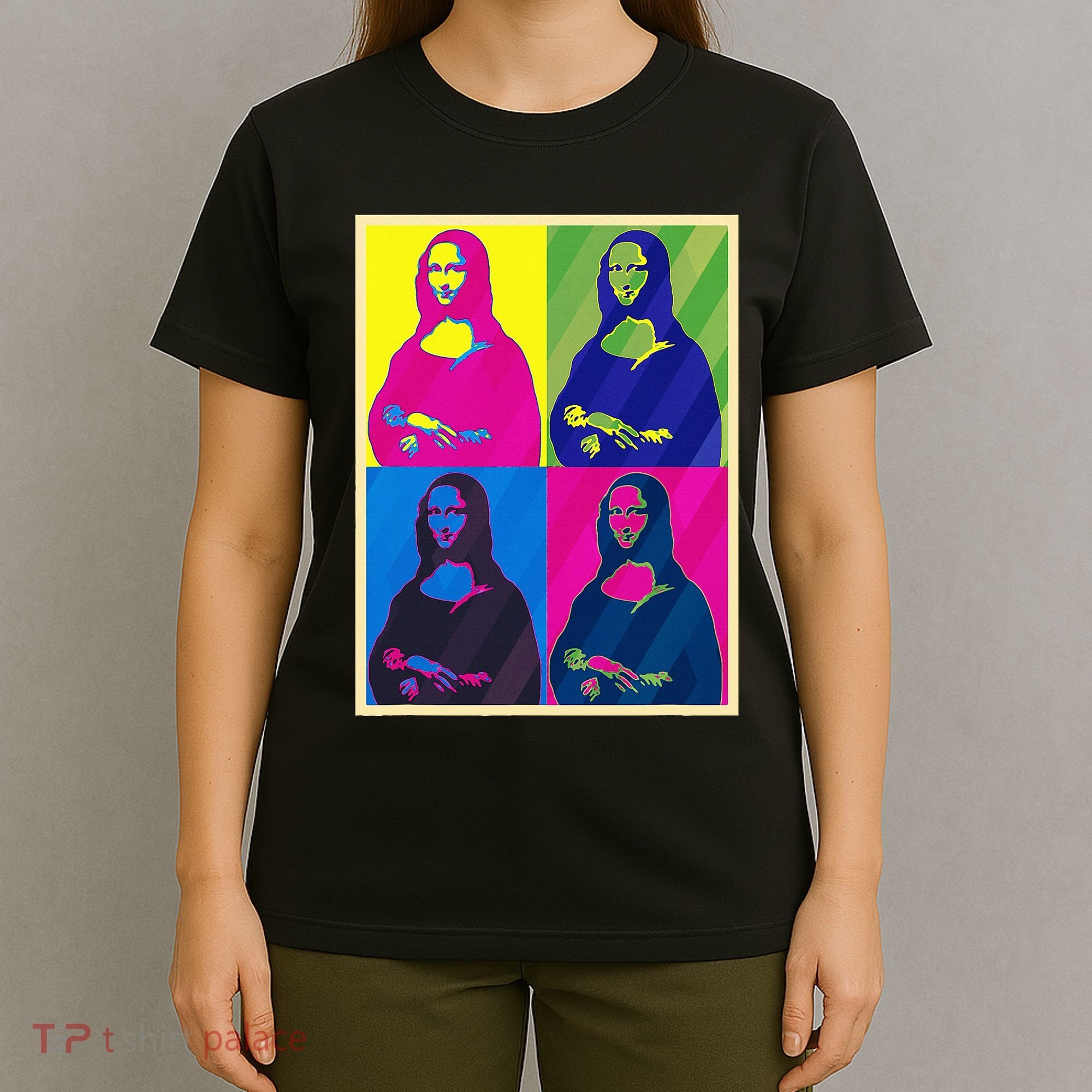Mona Lisa Leonardo Da Vinci Pop Art Graphic T-Shirt