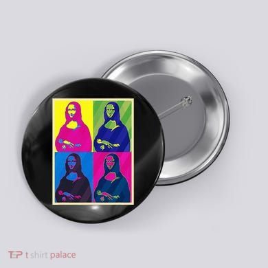 Mona Lisa Leonardo Da Vinci Pop Art Graphic Button