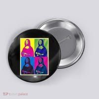 Mona Lisa Leonardo Da Vinci Pop Art Graphic Button thumb 0