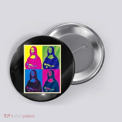 Mona Lisa Leonardo Da Vinci Pop Art Graphic Button
