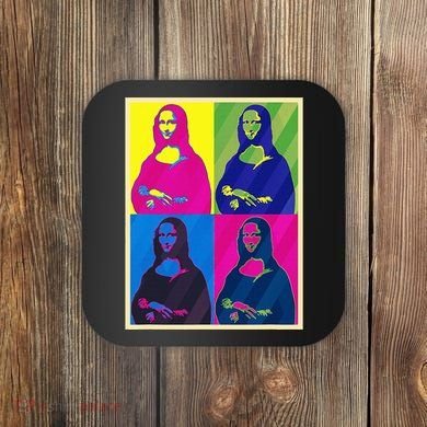 Mona Lisa Leonardo Da Vinci Pop Art Graphic Coaster